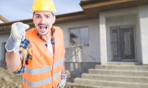 Angry contractor having problems and screaming at somebody outside the house Chicago Home Improvement Contractor